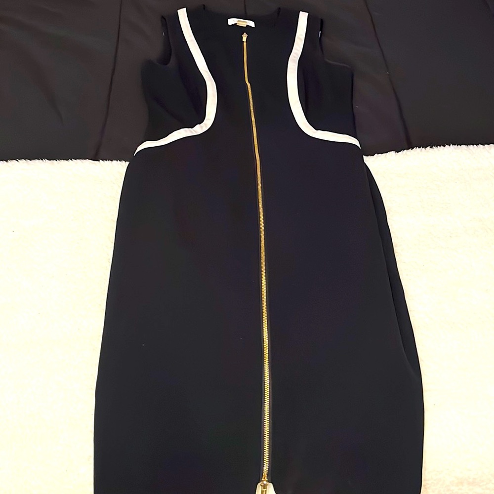 Calvin Klein Dress w/ Gold accent.